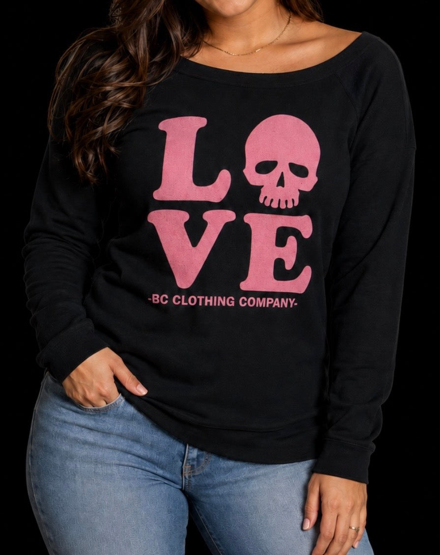 Love Skull Women’s Triblend Sweatshirt