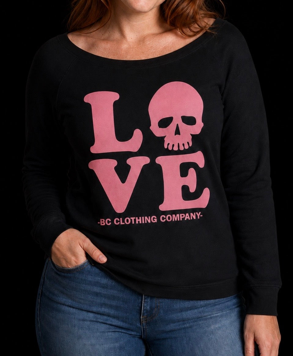 Love Skull Women’s Triblend Sweatshirt